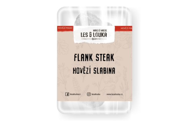 Flank steak -  hovězí slabina (mražené) 1kg, maso z ekologického chovu